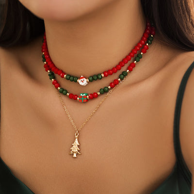 Beaded Women's Christmas Necklace