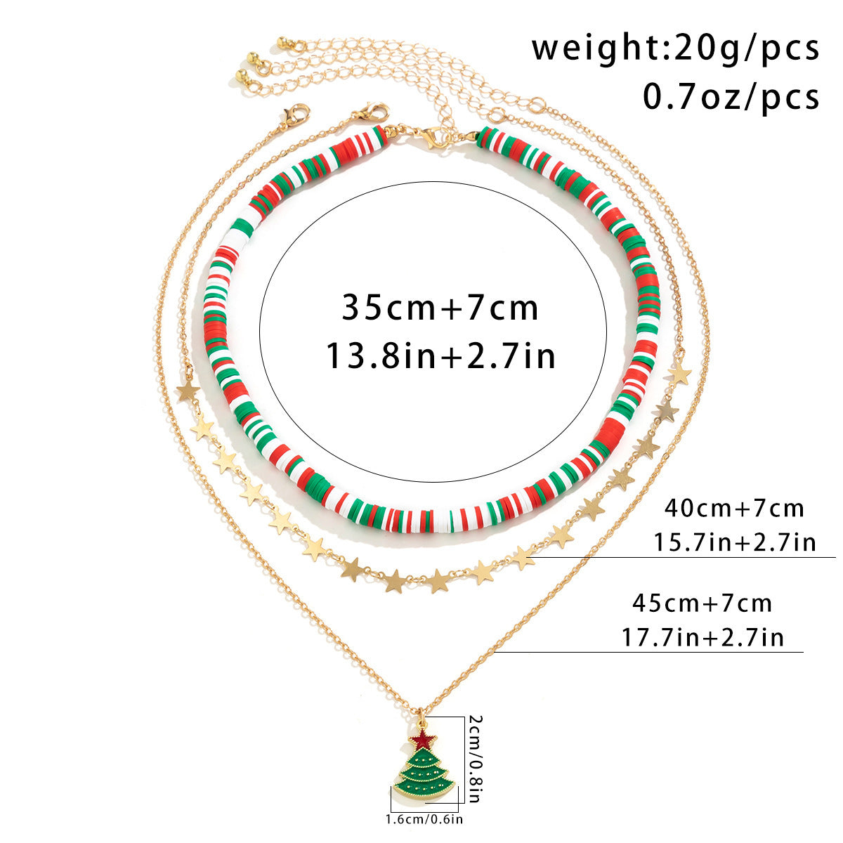 Beaded Women's Christmas Necklace