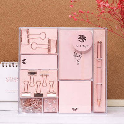 Rose gold stationery set gift box