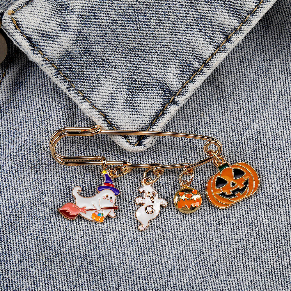 Halloween Funny Pumpkin Brooch