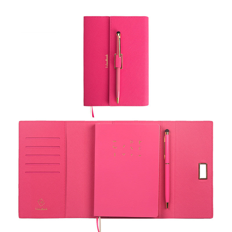 notebook with pen