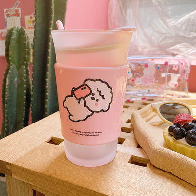 Cute Alpaca Straw Cup