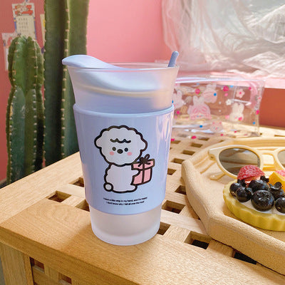 Cute Alpaca Straw Cup