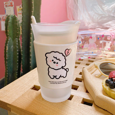 Cute Alpaca Straw Cup