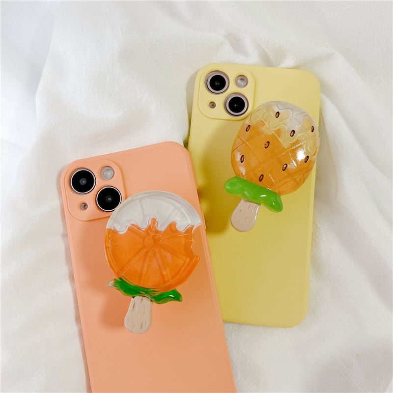 Funda para teléfono con forma de helado de piña de verano