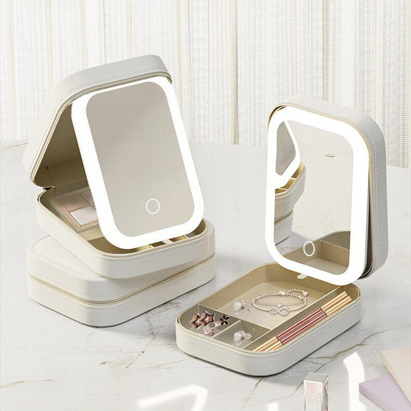 Mirror Light Portable Makeup Box