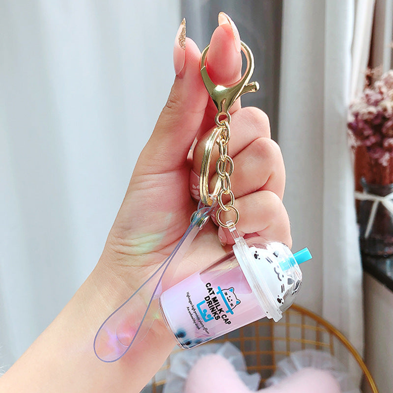 milk tea keychain