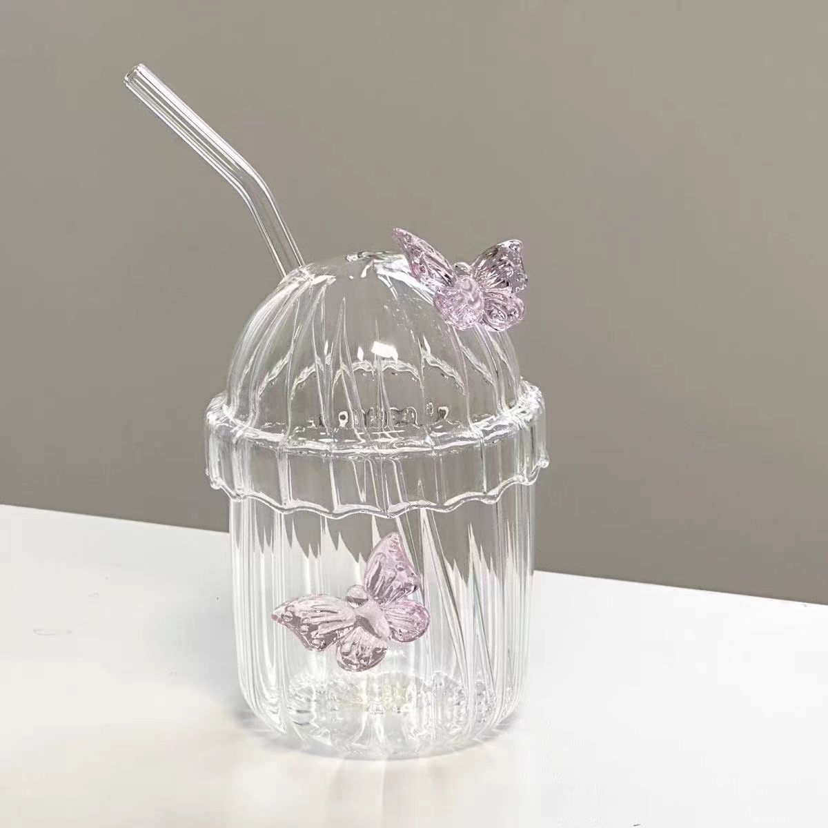 Butterfly Spring Straw Cup