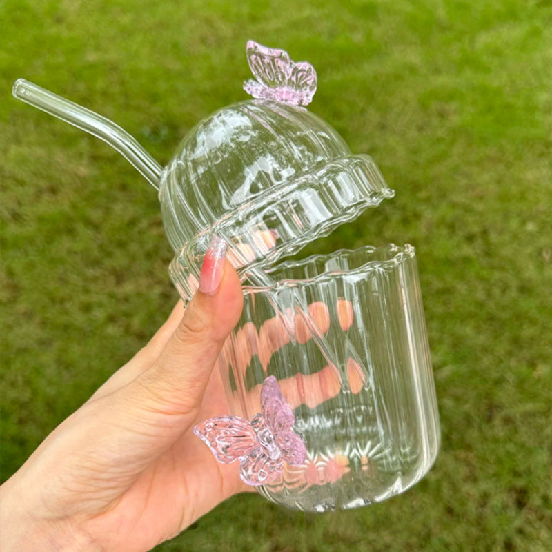 Butterfly Spring Straw Cup