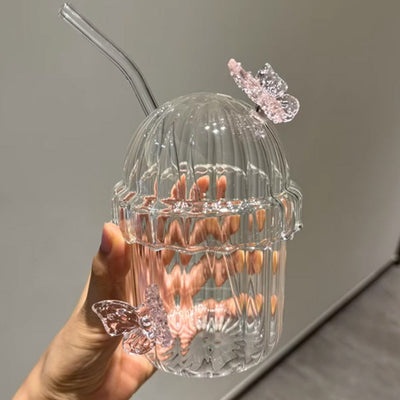 Butterfly Spring Straw Cup