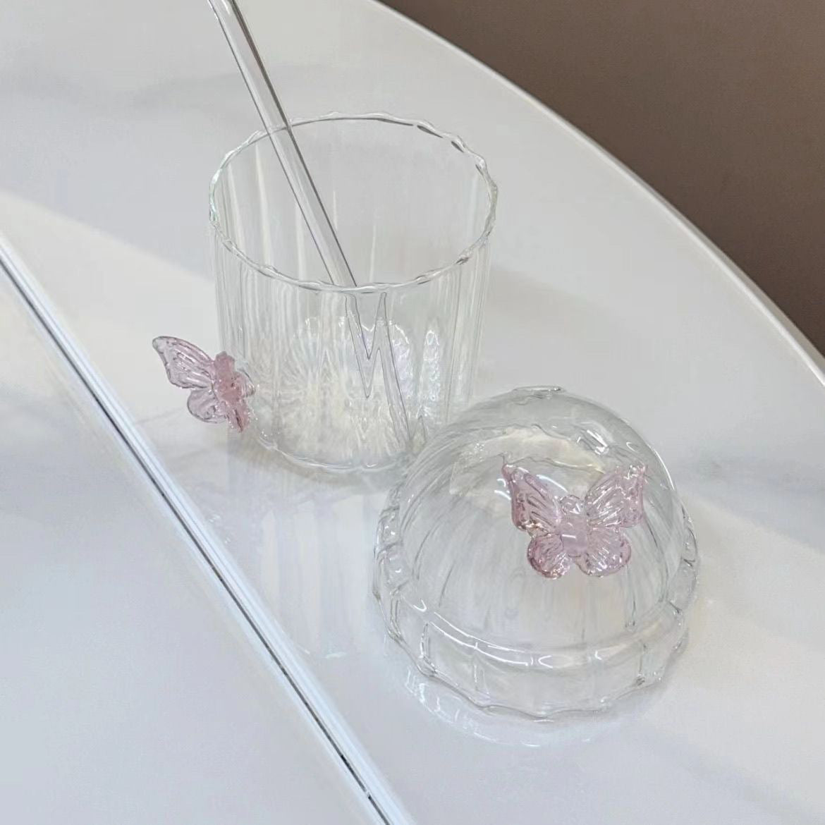 Butterfly Spring Straw Cup