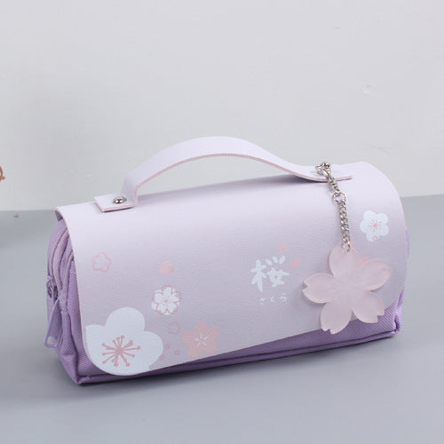 Cherry Blossom Double Zipper Case