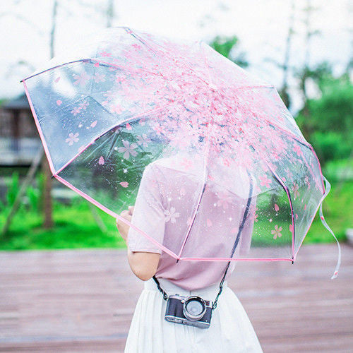 Cherry Blossom Transparent Umbrella