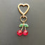 Exquisite Cherry Heart Keychain