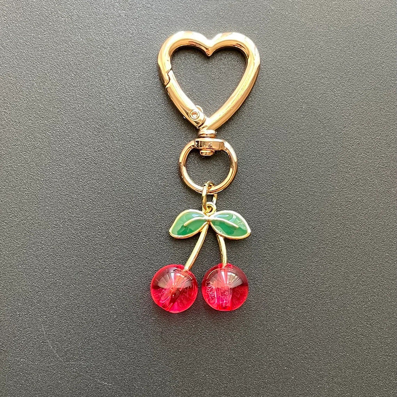 Exquisite Cherry Heart Keychain