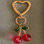 Exquisite Cherry Heart Keychain