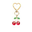 Exquisite Cherry Heart Keychain