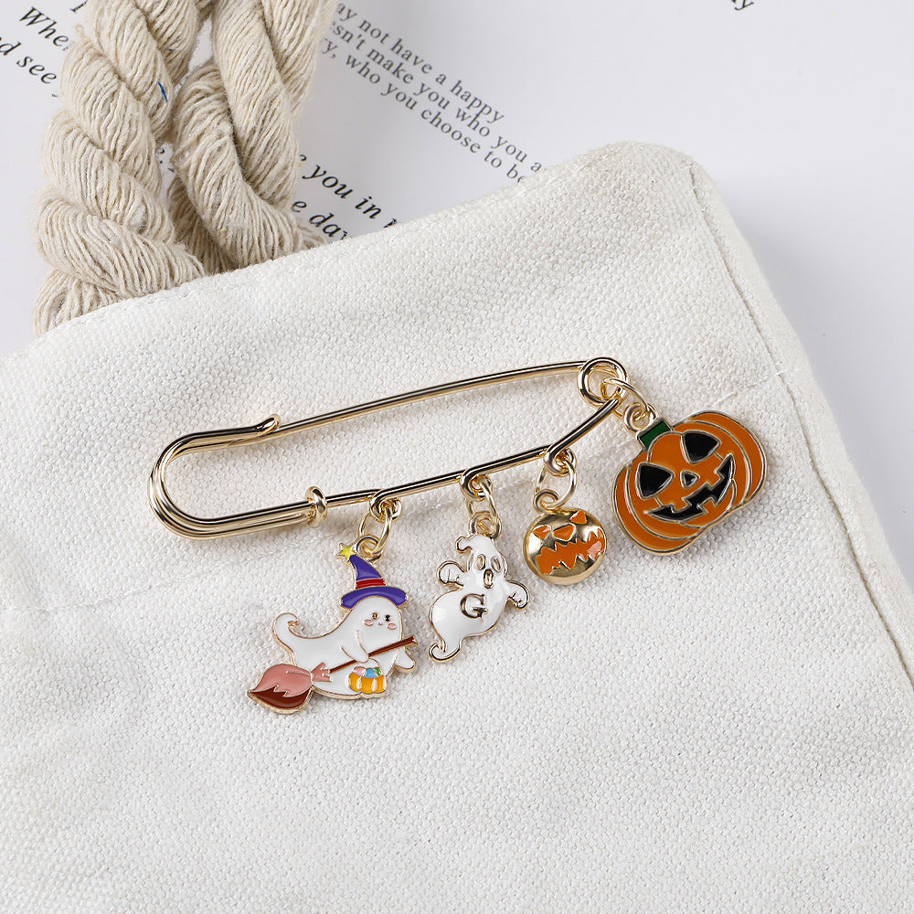 Halloween Funny Pumpkin Brooch