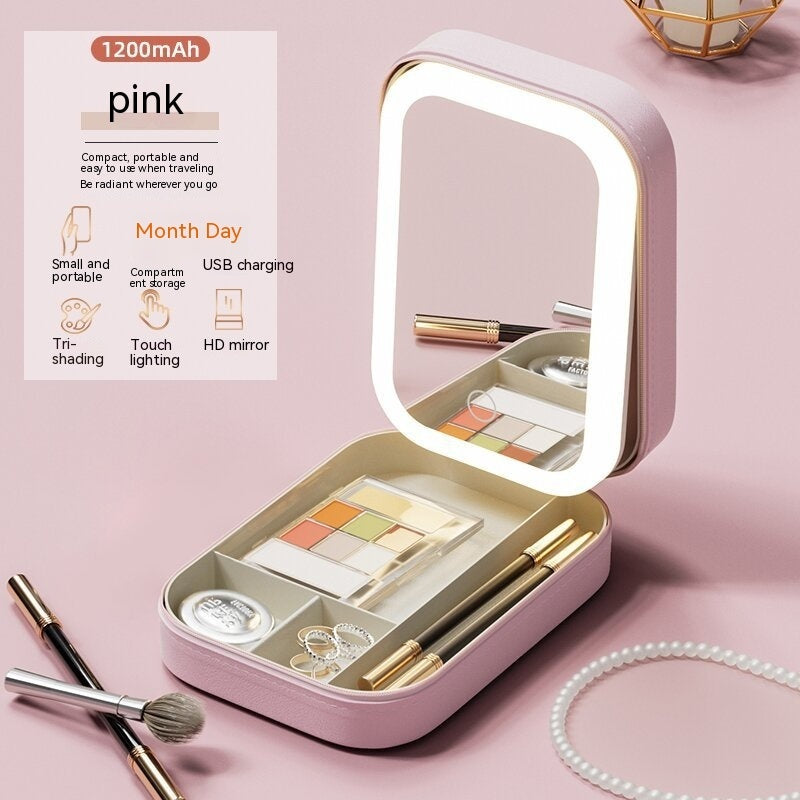 Mirror Light Portable Makeup Box
