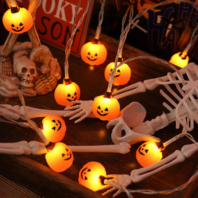 Cadena de luces con forma de calabaza para Halloween