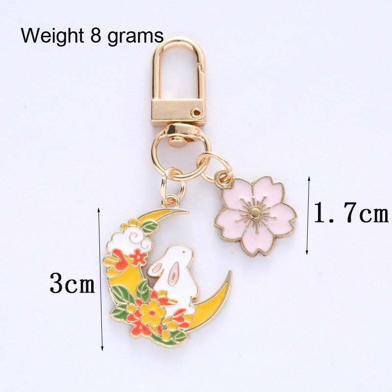 Spring Moon Rabbit Keychain