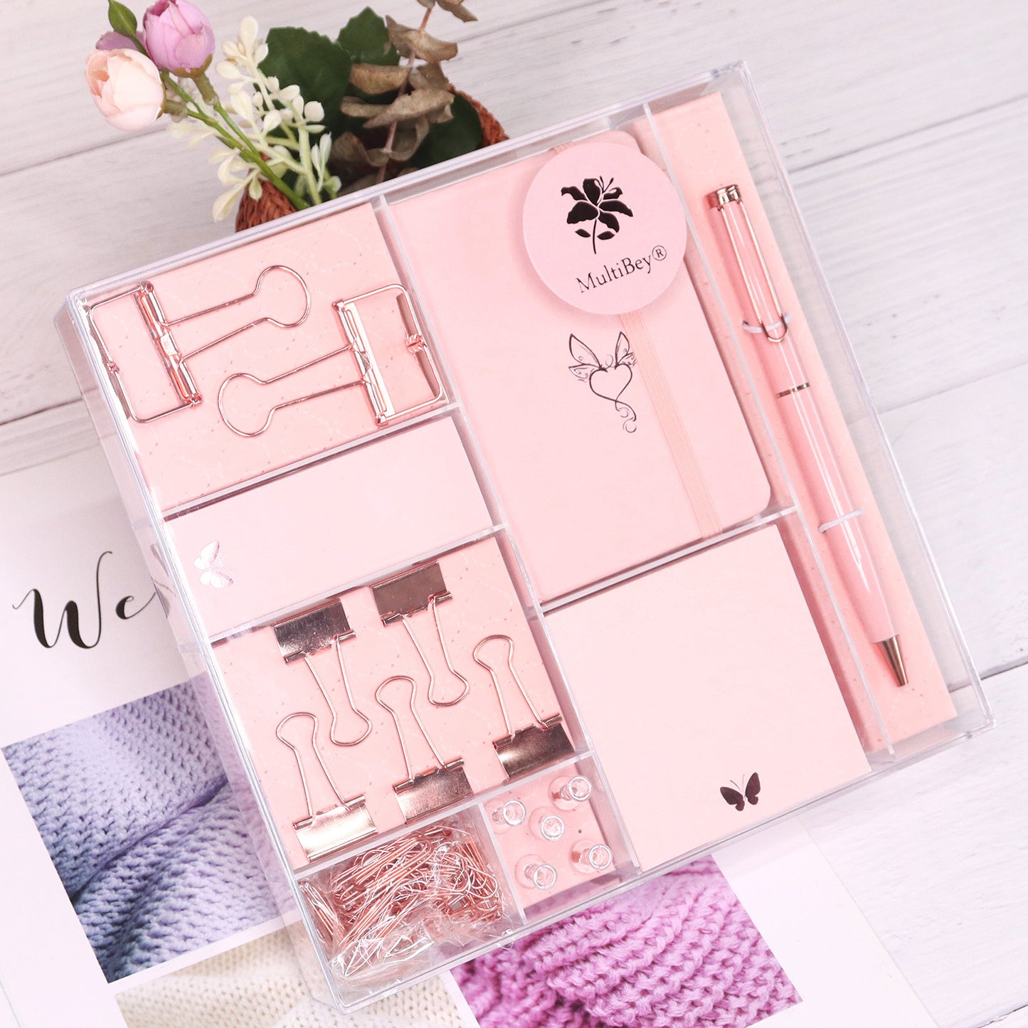 Rose Gold Stationery Gift Box