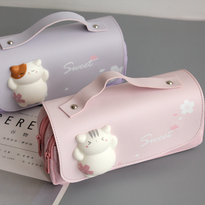 Sakura Double Zipper Case