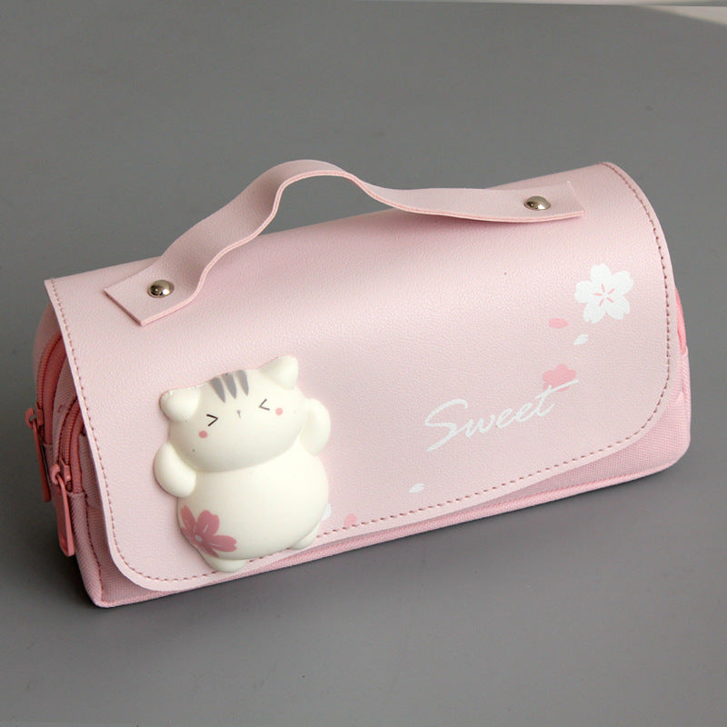 Sakura Double Zipper Case